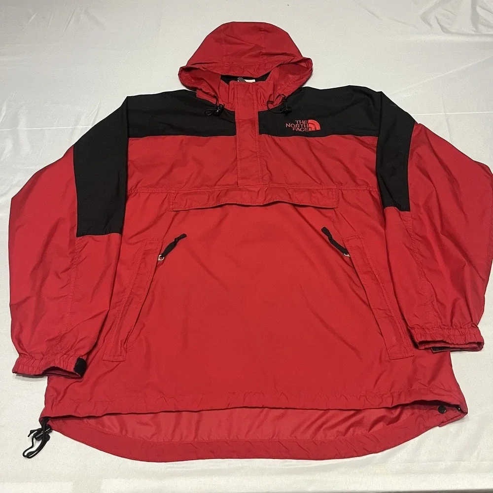 Y2K The North Face Hydrenaline Anorak Jacket Mens XL Red Pullover Rain